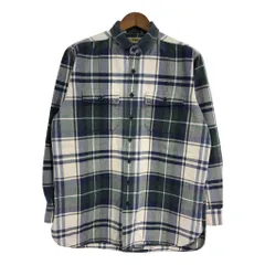 90年代 L.L.Bean エルエルビーン フランネルシャツ アウトドア チェック マルチカラー (メンズ L) 中古 古着 S6162