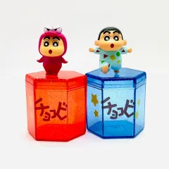 クレヨンしんちゃん チョコビ フィギュア 収ボックス (レッド/青)