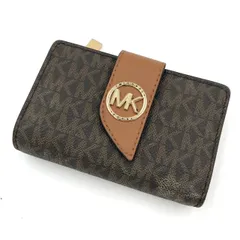 MICHAEL KORS マイケルコース 折り財布 シグネチャー ブラウン 中古