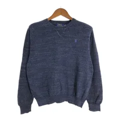 Polo by Ralph Lauren ポロ ラルフローレン コットン ニット セーター ワンポイントロゴ ネイビー (メンズ M) 中古 古着 S6363