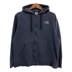 THE NORTH FACE ノースフェイス スウェット フルジップ パーカー アウトドア ネイビー (メンズ L) 中古 古着 S6424