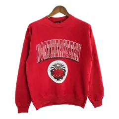 90年代 USA製 PM SPORTS スウェット カレッジ レッド (メンズ M) 中古 古着 S7514