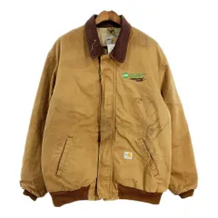 Carhartt FR カーハート ダック ワークジャケット 企業ロゴ ライトブラウン (メンズ XXL相当) 中古 古着 S7746