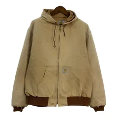 90年代 USA製 Carhartt カーハート アクティブジャケット 大きいサイズ ワーク ベージュ (メンズ XXL相当) 中古 古着 S7747