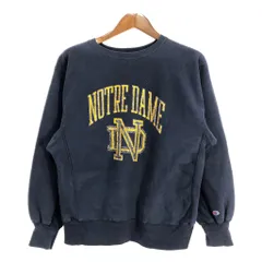 80年代 USA製 Champion チャンピオン REVERSE WEAVE リバースウィーブ スウェット カレッジ ネイビー (メンズ LARGE) 中古 古着 S7867