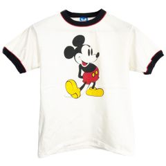 美品】Disney 白足 ミッキーマウス リンガーT USA製 青タグ XL - メルカリ