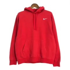 NIKE ナイキ スウェット パーカー スポーツ ワンポイントロゴ レッド (メンズ L) 中古 古着 S8639のサムネイル