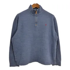 Polo by Ralph Lauren ポロ ラルフローレン ハーフジップ セーター ブルー (メンズ XL) 中古 古着 S8952
