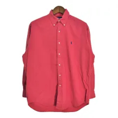 RALPH LAUREN ラルフローレン BLAIRE ボタンダウン ワンポイントロゴ サーモンピンク (メンズ M) 中古 古着 S9026
