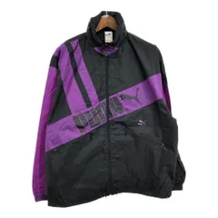 90年代 PUMA プーマ ナイロンジャケット スポーツ ブラック (メンズ XL) 中古 古着 S9065