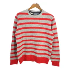 GAP ギャップ コットン ニット セーター ボーダー グレー (メンズ L) 中古 古着 S9286