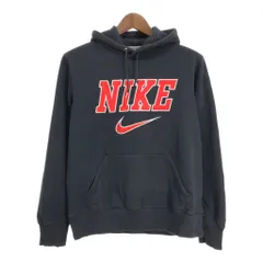 NIKE ナイキ スウェット パーカー スポーツ ロゴ ブラック (メンズ M) 中古 古着 S9399のサムネイル