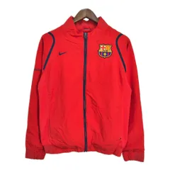 NIKE ナイキ FCバルセロナ ウィンドブレーカージャケット プロチーム スポーツ レッド (メンズ L相当) 中古 古着 S9667