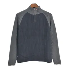 POLO JEANS ポロジーンズ ハーフジップ リブニット コットンセーター ラルフローレン ブラック (メンズ L) 中古 古着 S9780のサムネイル