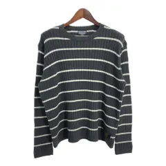 POLO JEANS ポロジーンズ コットン ニット セーター ラルフローレン ボーダー ブラック (メンズ XL) 中古 古着 S9802