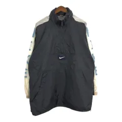 90年代 NIKE ナイキ ハーフジップ プルオーバージャケット ジャケット スポーツ グレー (メンズ L) 中古 古着 T0021