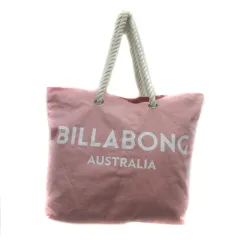 ビラボン BILLABONG AUSTRALIA トートバッグ ハンドバッグ 大容量 キャンバス ピンク 白 ホワイト /YS40のサムネイル