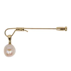 【名東】タサキ ピンブローチ ネックレストップ ペンダント K18 イエローゴールド パール 田崎 真珠