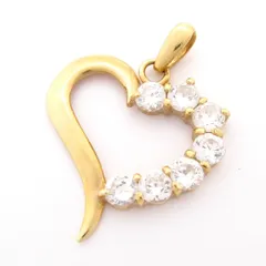 Unbranded(ノーブランド) ペンダントトップ美品  K10YG×クリア 総重量:0.8g