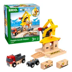 新品 BRIO (ブリオ) 貨物ステーション 33280 対象年齢 3歳~ 【おもちゃ 玩具 木製おもちゃ 列車 レールセット 情景パーツ プレゼント（誕生日/クリスマス）】