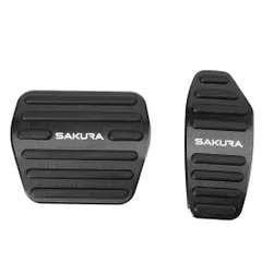 BOYOUS日産 新型サクラ B6AW系（2022年5月～） アルミ ペダル 工具不要 SAKURA 専用設計 ブレーキ アクセル カバー 防キズ 防汚れ 滑り止め 2点セット（ブラック）