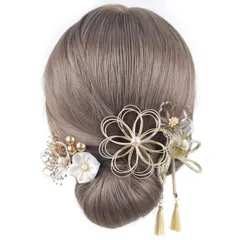 【数量限定】卒業式 七五三 成人式 入園式 花火大会 夏祭り かわいい パール 入学式 浴衣 造花 水引花 髪飾り