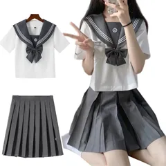 新品 [NOKIJP] セーラー服 本格制服 リボン白三本Ver.特集 jk コスプレ 半袖 長袖 大人 女子高生 制服 ランキング セーラー 服 コスチューム レディース 女装 ハロウィン 紺 黒 白 緑 人気 セーラー服 コスプレ