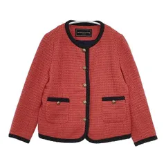 Deuxieme Classe コットンポリエステル ノーカラージャケット レッド レディース ドゥーズィエムクラス【中古】6-0322M∞のサムネイル