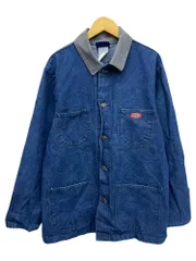 DICKIES (ディッキーズ) デニムカバーオール チョアコート 襟コーデュロイ メキシコ製 90S 古着 ビンテージ M ブルー メンズ/065