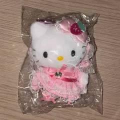 ハローキティ ラブリー フリルシリーズ ピンク ロリータ ドレス マスコット キーホルダー