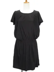 avienne アヴィエンヌ 東京スタイル ワンピース フレア ブラウジング 半袖 M 黒 ブラック