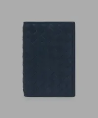 BOTTEGA VENETA ボッテガ・ヴェネタ イントレチャート 二つ折り財布 ネイビー