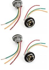 4個　ライトソケット 電球ソケット ライトホルダーコネクタ プラグ コード付きソケット　1157オスソケット