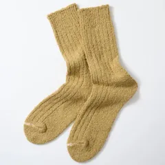新品未使用 ROTOTO リサイクルコットン ブークレ クルーソックス RECYCLED COTTON BOUCLE CREW SOCKS KHAKI サイズ: L(27-29cm) 管理番号：1950-957のサムネイル