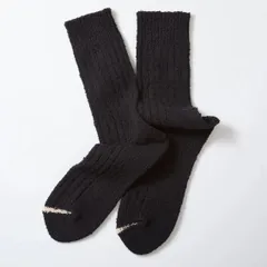 新品未使用 ROTOTO リサイクルコットン ブークレ クルーソックス BLACK  RECYCLED COTTON BOUCLE CREW SOCKS サイズ: L(27-29cm) 管理番号：1945-957のサムネイル