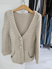 ZARA ザラ ニット カーディガン アイボリー m