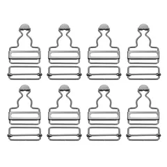 【新品】 [uxcell] 全体バックル 8セット レトロメタルサスペンダー交換バックル40mm（1-9/16