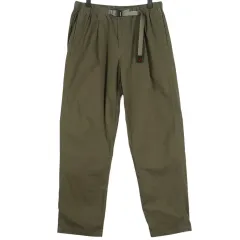 グラミチ GRAMICCI カーキ タック テーパード パンツ XL / k3754