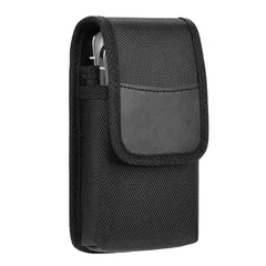 【新品】 ideamall スマホホルダー 2段構造 ベルトポーチ 作業用 ペン 多機能 カラビナ付き ブラック 1