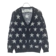 WACKO MARIA (ワコマリア) 12AW スター柄 モヘヤ カーディガン ニット ブラック/グレー