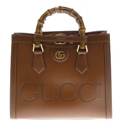 GUCCI (グッチ) バンブー ダイアナ 2WAYハンドバッグ トートバッグ ショルダーバッグ ブラウン レザー 660195 ゴールド金具
