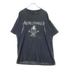 VINTAGE (ヴィンテージ) 90s METALLICA METALLIFUKINCA メタリカ 半袖 クルーネック Tシャツ カットソー ブラック