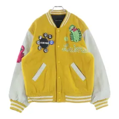 HYSTERIC GLAMOUR (ヒステリックグラマー) VINTAGE 缶バッジ バックサンフラワー刺繍 スタジャン イエロー 2AB-0275のサムネイル