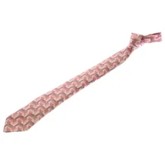 HERMES (エルメス) Silk Tie 総柄 シルクネクタイ ピンク