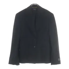 VERSACE (ヴェルサーチ) ロゴラベル ウール 2B テーラードジャケット ブラックのサムネイル