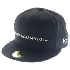 NEW ERA (ニューエラ) ×YOHJI YAMAMOTO ヨウジヤマモト フロントロゴエンブロイダリー ベースボールキャップ ブラック HN-H94-866