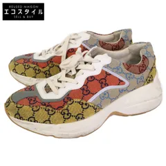 GUCCI グッチ GGキャンバス レースアップスニーカー/ 8