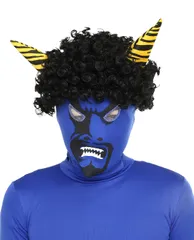 新品 クリアストーン(Clearstone) コスプレ ハロウィン 節分 リアル鬼マスク 鬼 メンズ ブルー