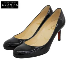Christian Louboutin クリスチャンルブタン 美品 パテントレザー SIMPLE PUMP シンプルパンプス70 レディース ブラック 35 1/2 35.5