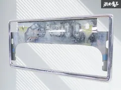 【割れ無し!!】TOYOTA トヨタ 純正 汎用 ナンバープレート ナンバーフレーム メッキ 1枚 08407-00270 即納 棚のサムネイル